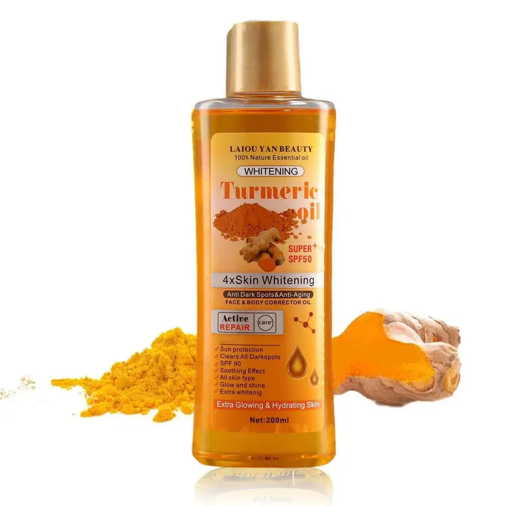 200ml Turmeric Dark Spot Remover Serum Oil Firming Lifting, Clear Skin Tone, Moisturizing, Pore Shrink,Skin Care Serum