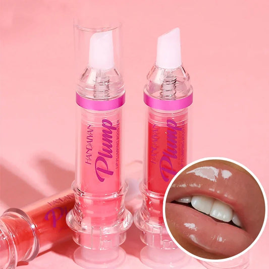 HANDAIYAN PLUMP & POUT Lip Plumping Booster Gloss High Shine for Plumper Looking Lips Extreme Shine Crystal Volume Lip Oil Hot