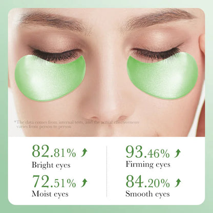 60PCS=30 Pairs Aloe Vera Eye Mask Moisturizing Collagen Hyaluronic Acid Gel Eye Patches Reduce Wrinkles Dark Circles