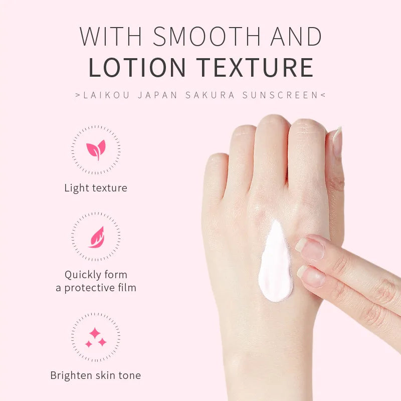 Sakura Sunscreen Cream Protector Facial Sun Block Spf50 Gel Isolation Lotion Cream Bleaching Creams Facial Moisturizer Brighten