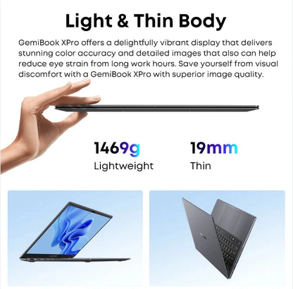 CHUWI GemiBook XPro Laptop 8GB RAM 256GB SSD Intel Alder Lake N100 14.1'' 1920X1080 FHD Display Cooling Fan Windows 11 Notebook