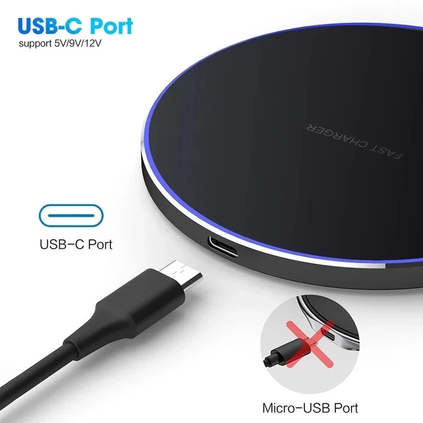 200W Wireless Charger Pad For iPhone 14 13 12 11 Pro XS Max Induction Fast Wireless Charging Station For Samsung Xiaomi Huawei