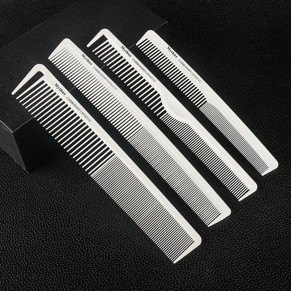 Mythus 7Pcs Barber Comb Haircut Professional Hairdressing Styling Comb Set Salon Hair Care Styling Tool Carbon Fiber Comb Set