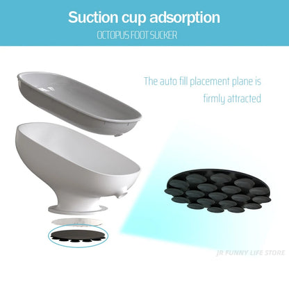 Super Suction Cup Soap Dish With Drain Water For Bathroom  Soap Holder Kitchen Sponge Holder Soap container Bathroom Supplies