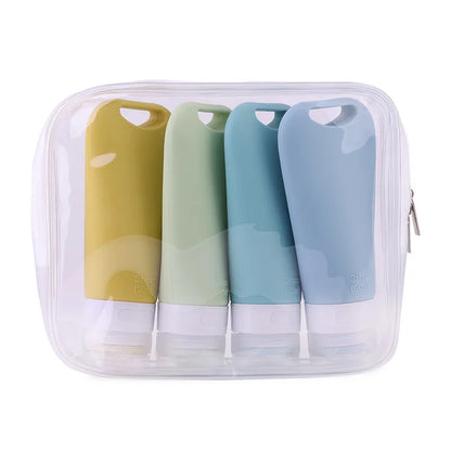 90ml Travel Portable Silicone Set-bottling Makeup Dispensing Storage Bottle Container Lotion Toner Cream Shampoo Body Wash Tool