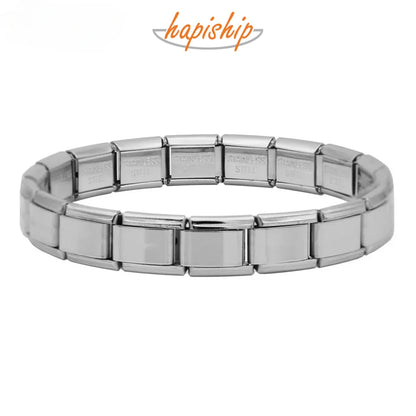 Hapiship New Fashion Women Jewelry 9mm Width  Color Stainless Steel Bracelet Bangle Girls Wedding Gift G108