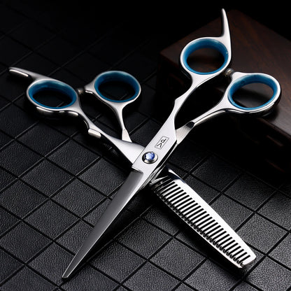 Professional Hairdressing Haircut Scissors 6 Inch 440C Barber Shop Hairdresser's Cutting Thinning Tools High Quality Salon Set