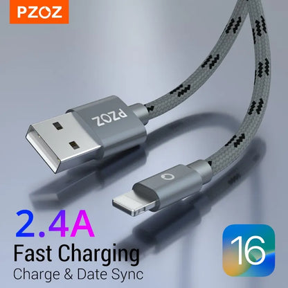 PZOZ Usb Cable For iPhone Cable 14 13 12 11 Pro Max Xs Xr X 8 plus iPad Air Mini Fast Charging Cable For iPhone Charger