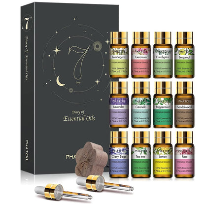 PHATOIL Pure Natural Aromatherapy Essential Oils Set for Candles Scented Aromatic Diffuser Essences for Humidifier Essential Oil