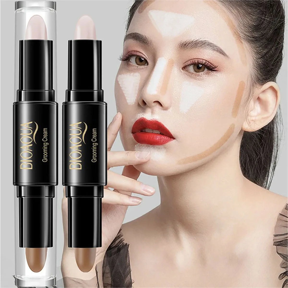 High Quality Professional Makeup Base Foundation Cream for Face Concealer Contouring for Face Bronzer Beauty Women's Cosmetics