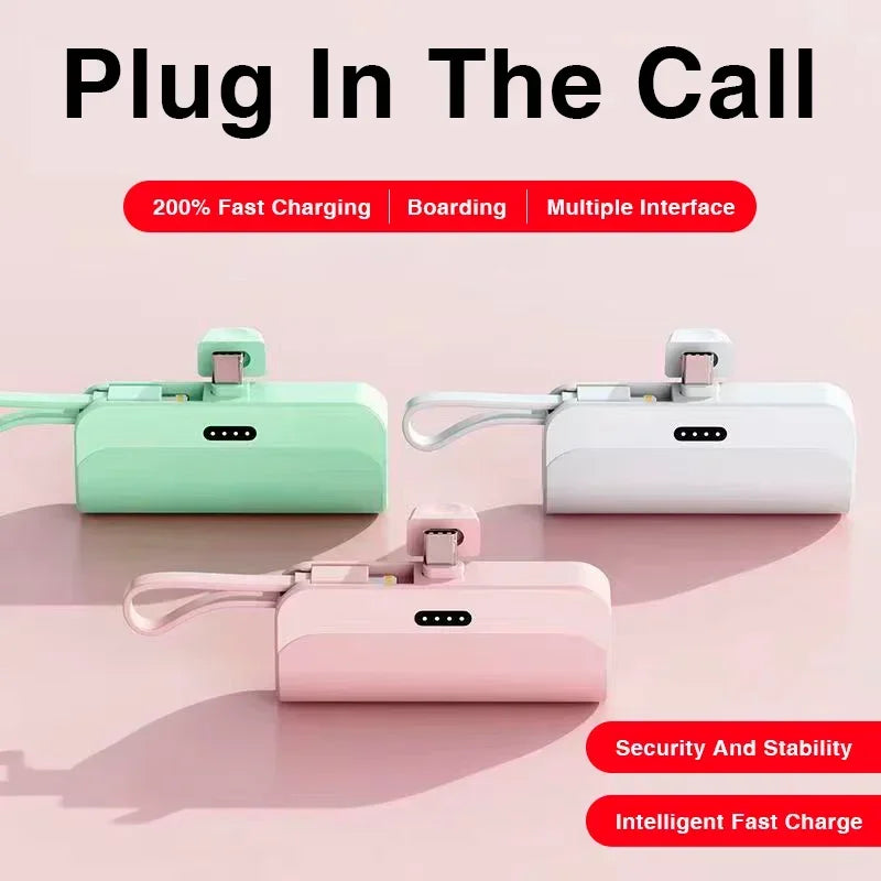 10000mAh Mini Power Bank 2 IN 1 Fast Charger | Grace Galeria