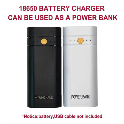 5V 2A 6000mAh 2X 18650 USB Type-C Battery Charger Case DIY Power Bank Box For Phone Electronic Charging Not Including Batteries