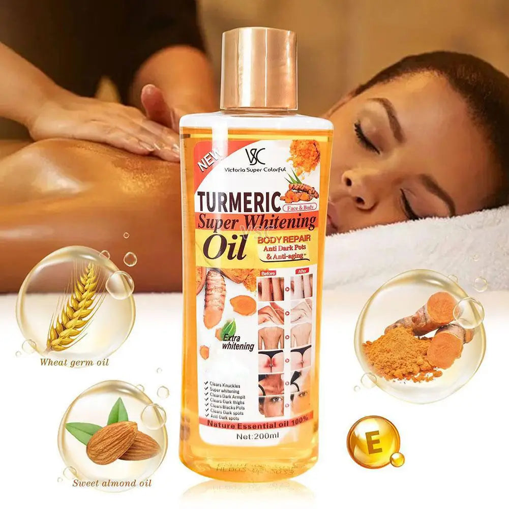 200ml Turmeric Dark Spot Remover Serum Oil Firming Lifting, Clear Skin Tone, Moisturizing, Pore Shrink,Skin Care Serum