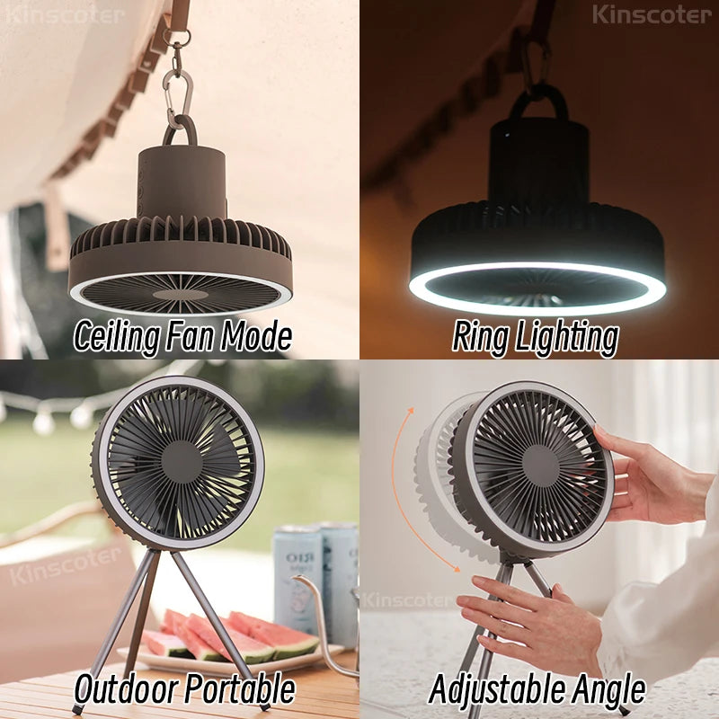 10000mAh Camping Fan Rechargeable | Grace Galeria