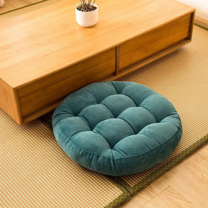 Inyahome Meditation Floor Round Pillow for Seating on Floor Solid Tufted Thick Pad Cushion For Yoga Balcony Chair Seat Cushions