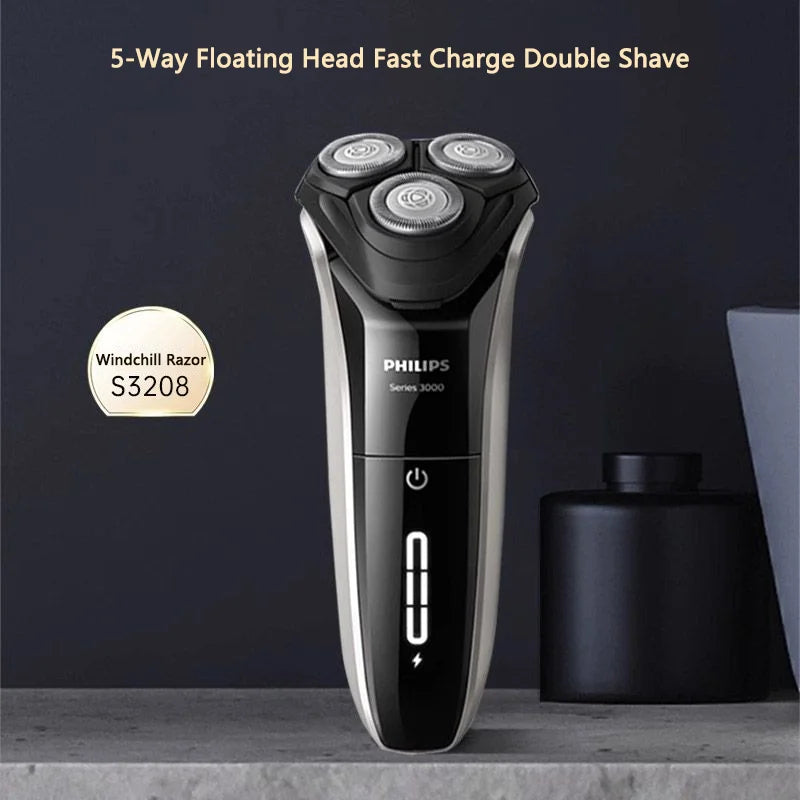 Philips S3208 New 3000 Series Original Electric Shaver Fast Charging Full Body Wash Intelligent Beard Razor Men Shaver