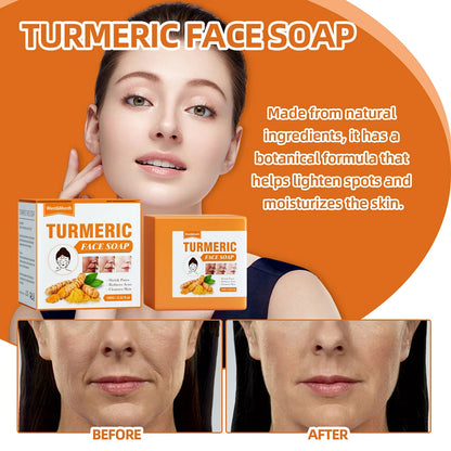 Natural Turmeric Soap Oil Control Soap Face Body Brightening Body Wash Cleanses