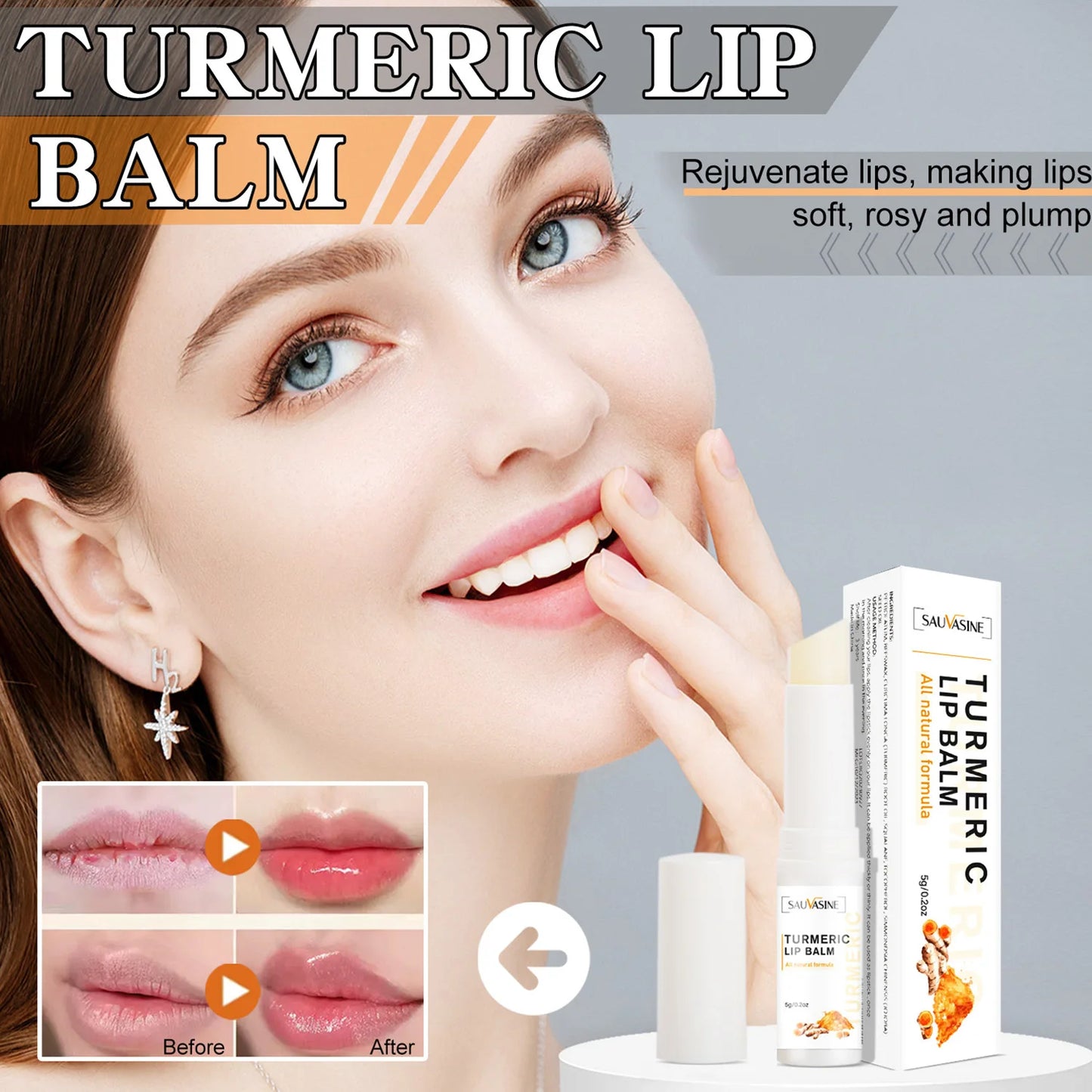 Remove Dark Lip Balm Turmeric Lightening Melanin Lip Gloss Exfoliating Clean Moisturizer Makeup Beauty Health Care Products